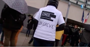 Reportage sur la grève au Cned – France 3 Poitou-Charentes, 24/11/16 (capture d’écran)