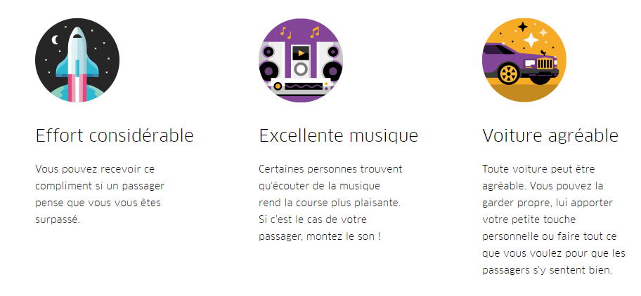 Conseils aux chauffeurs, sur l’application Uber