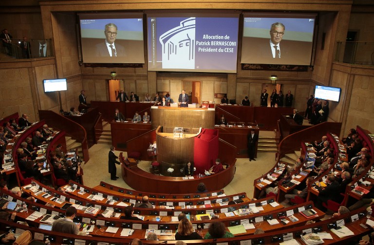 Patrick Bernarsconi s'adresse aux membres du conseil économique, social et environnemental