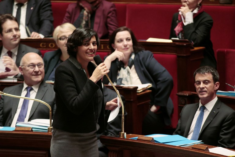 Myriam El Khomri, ministre du Travail, à l'Assemblée nationale