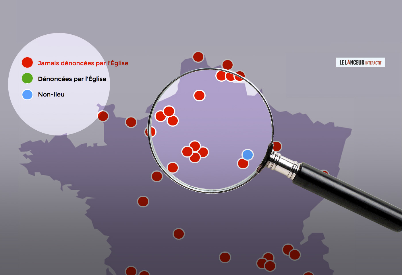 La carte des affaires pédophiles dans l’Église de France