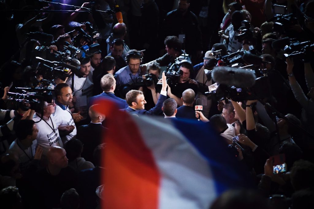 Emmanuel Macron au palais des sports de Gerland – à Lyon le 4 février 2017 © Tim Douet