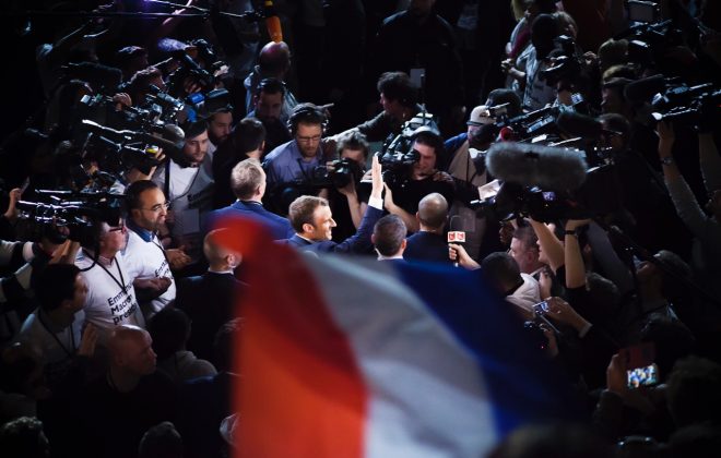 Emmanuel Macron au palais des sports de Gerland – à Lyon le 4 février 2017 © Tim Douet