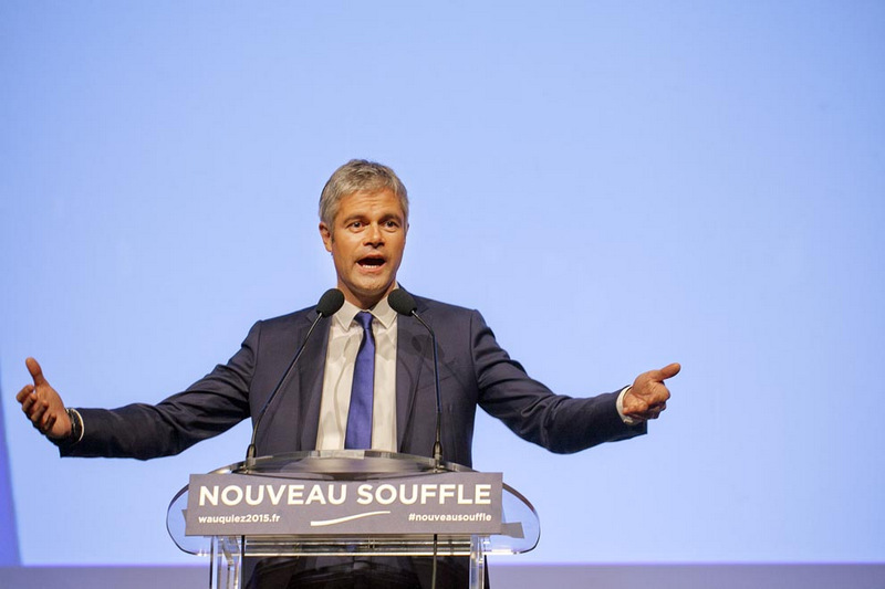 Laurent Wauquiez en meeting pour les régionales en 2015 © Tim Douet